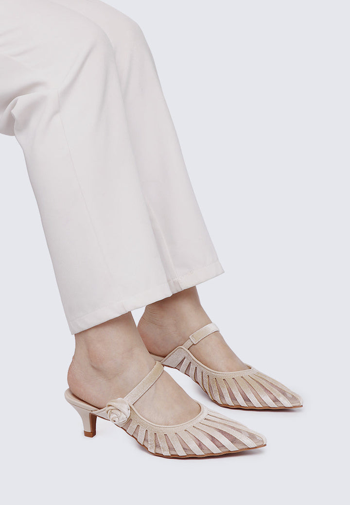 Fioren Comfy Heels In Champagne