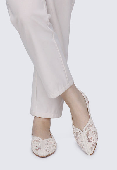 Peony Comfy Ballerina In Beige