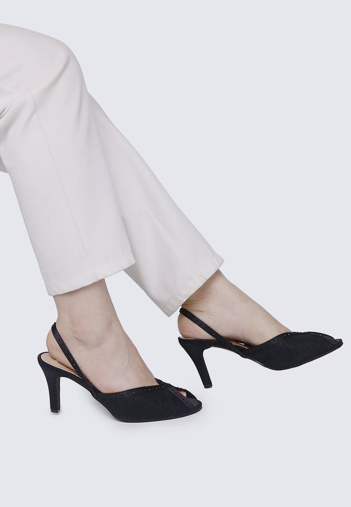Alora Comfy Heels In Black