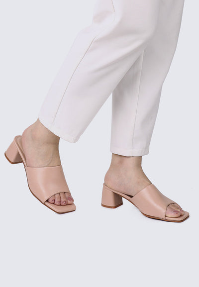 Karissa WideFit Comfy Heels In Nude