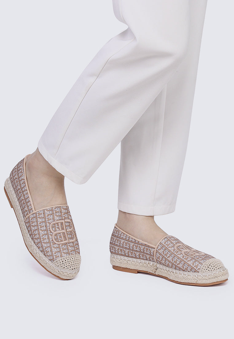 Maci Comfy Espadrilles In Almond