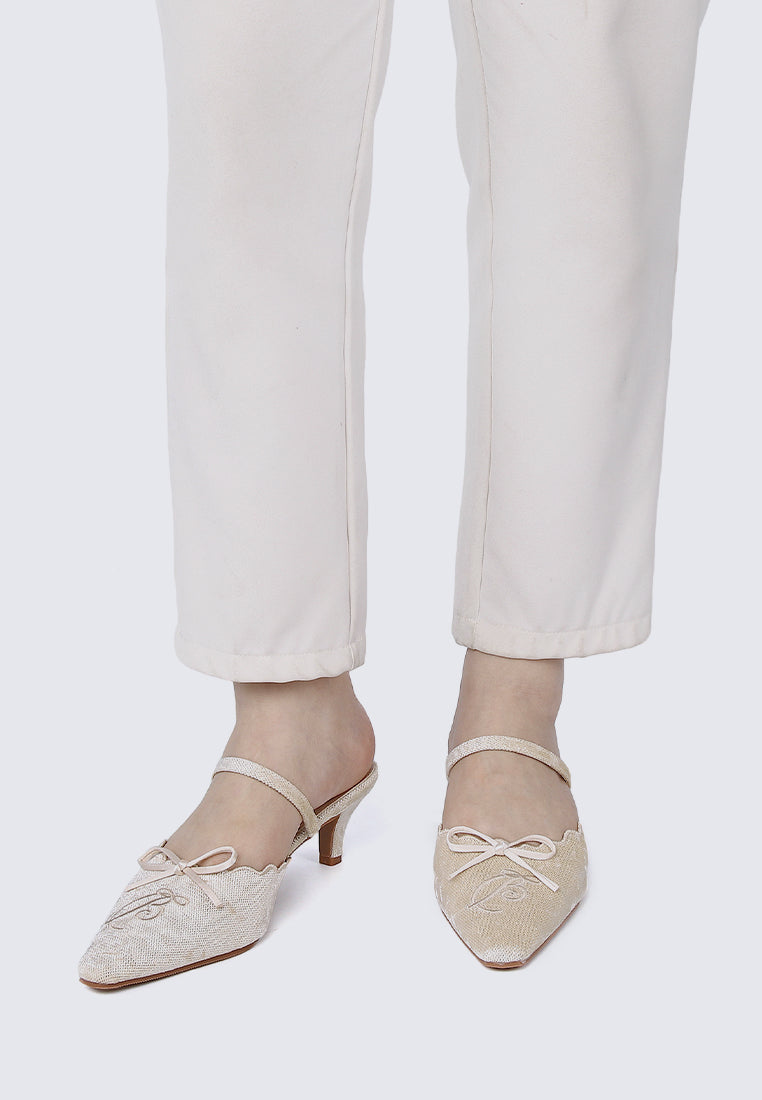 Lisbeth Comfy Heels In Beige