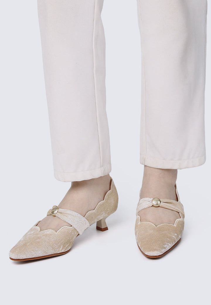 Sarah Comfy Heels In Beige