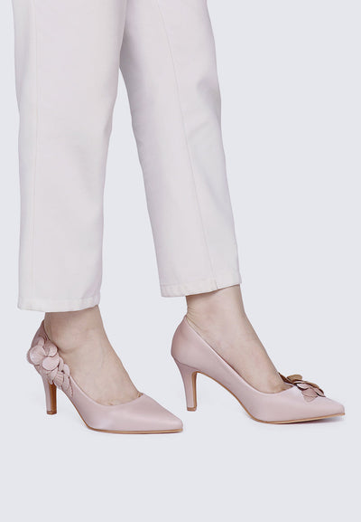 Madeleine Comfy Heels In Nude Pink