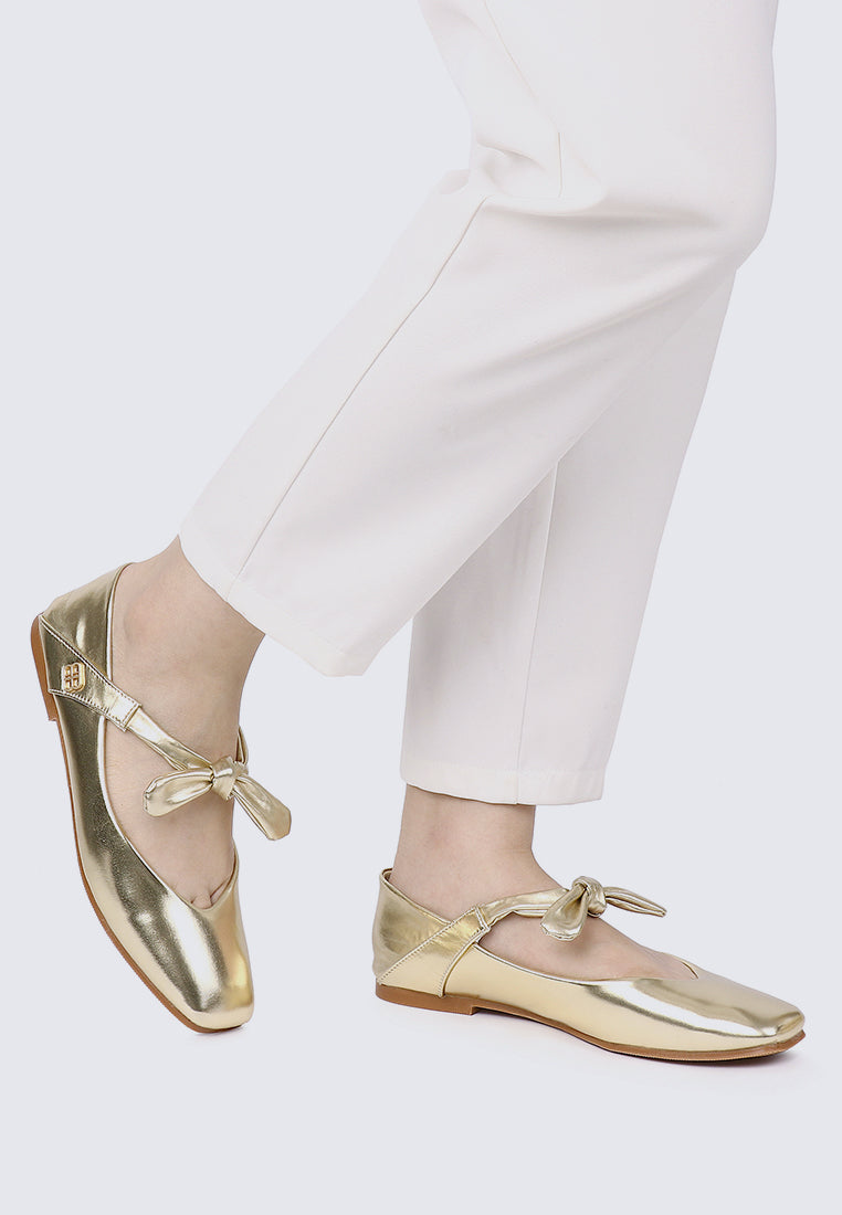 Brenee Comfy Ballerina In Gold