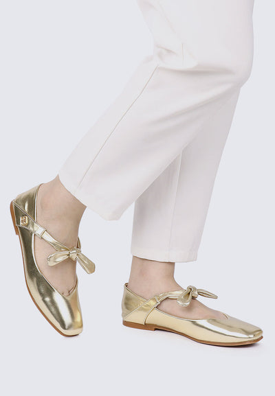 Brenee Comfy Ballerina In Gold