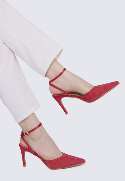Lilian Comfy Heels In Maroon