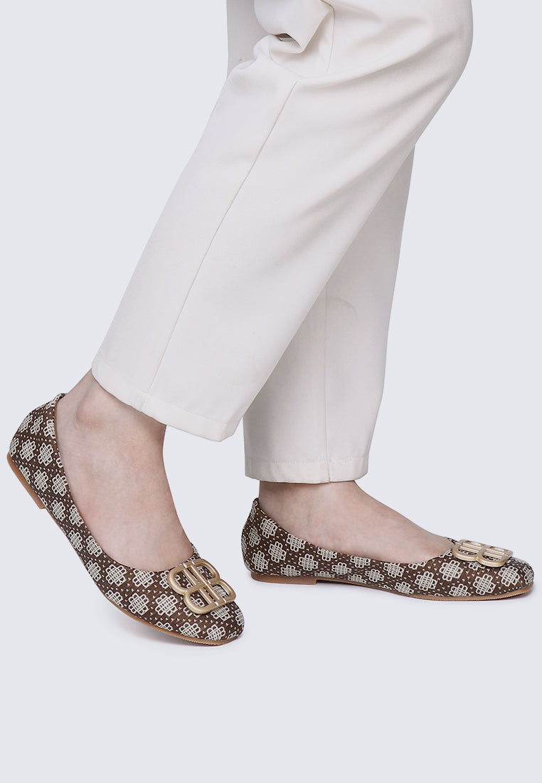 Melati Comfy Ballerina In Espresso