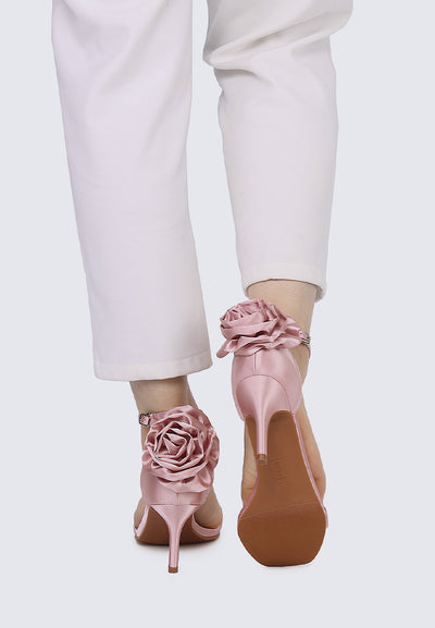 Roxanne Comfy Heels In Dusty Pink