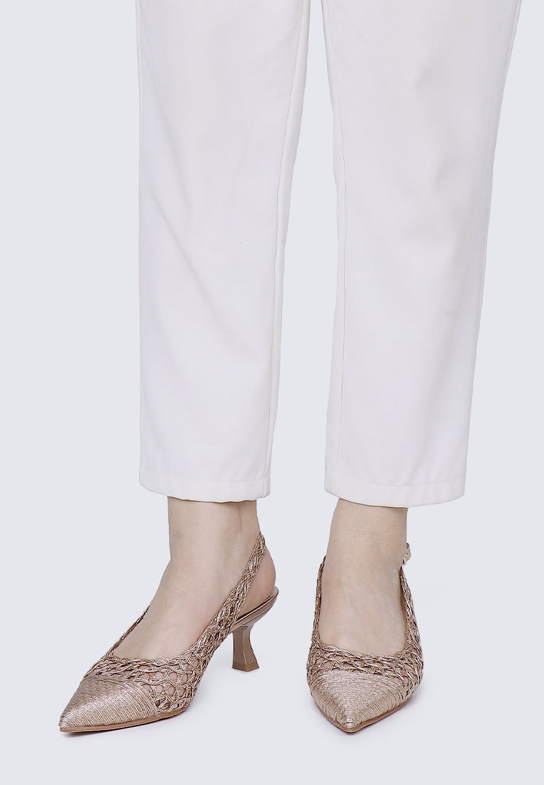 Aviva Comfy Heels In Rose Gold