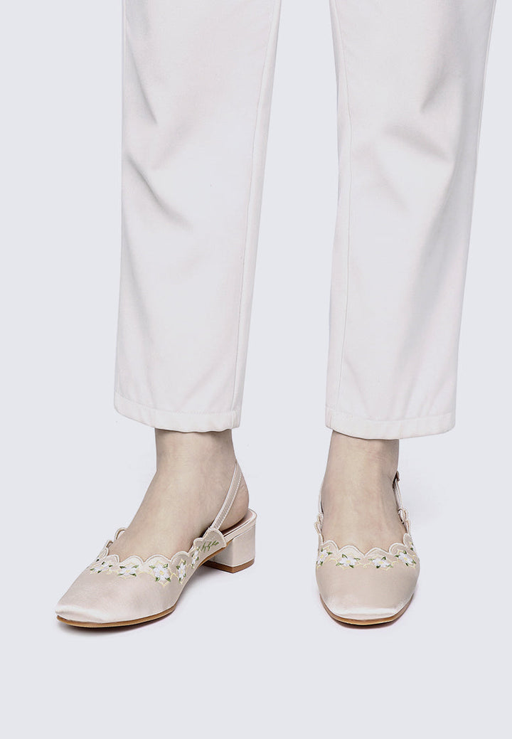 Anastasia Comfy Heels In Champagne