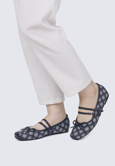Zahra Comfy Ballerina In Navy
