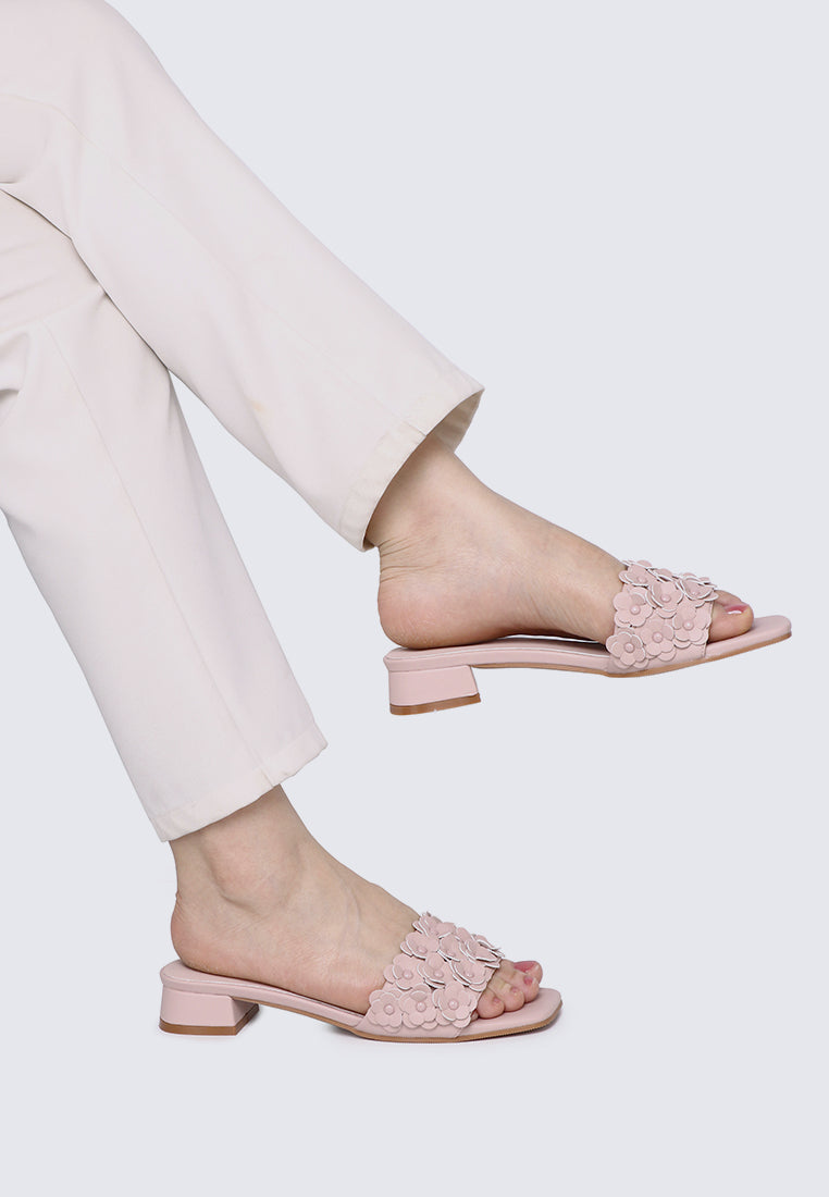 Corinne Comfy Sandals In Nude Pink