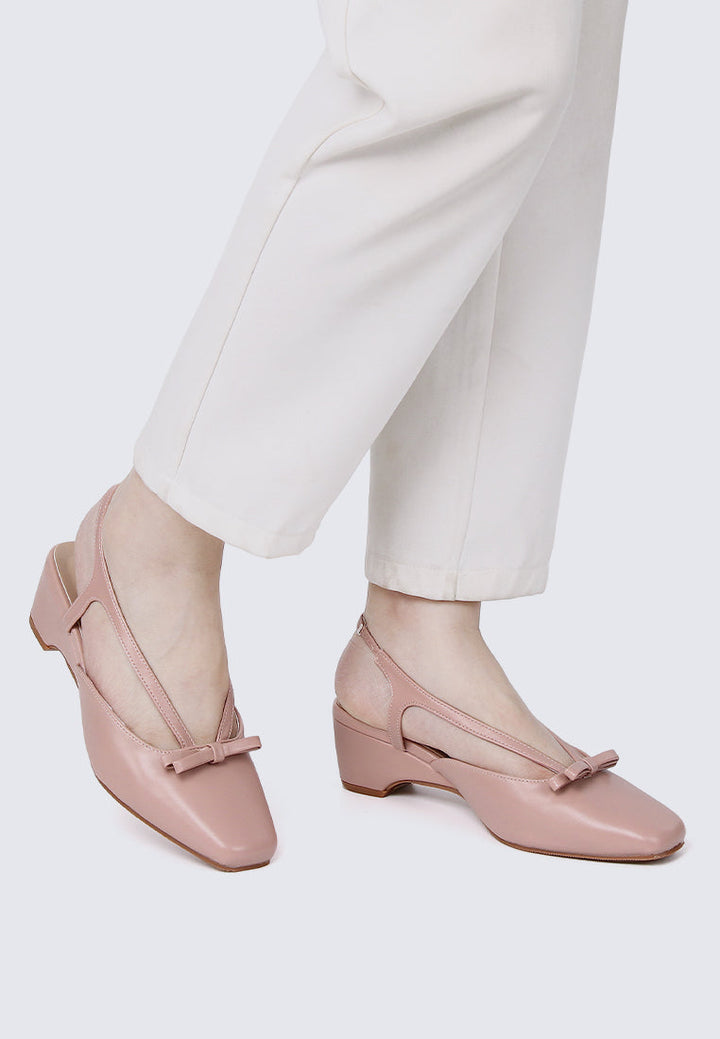 Anya Comfy Heels In Pink
