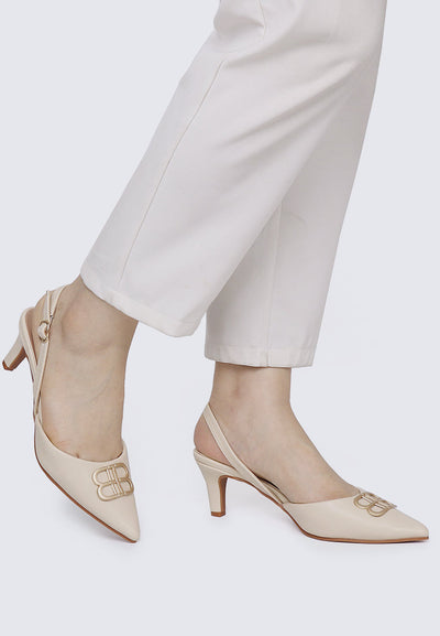 Portia Comfy Heels In Beige