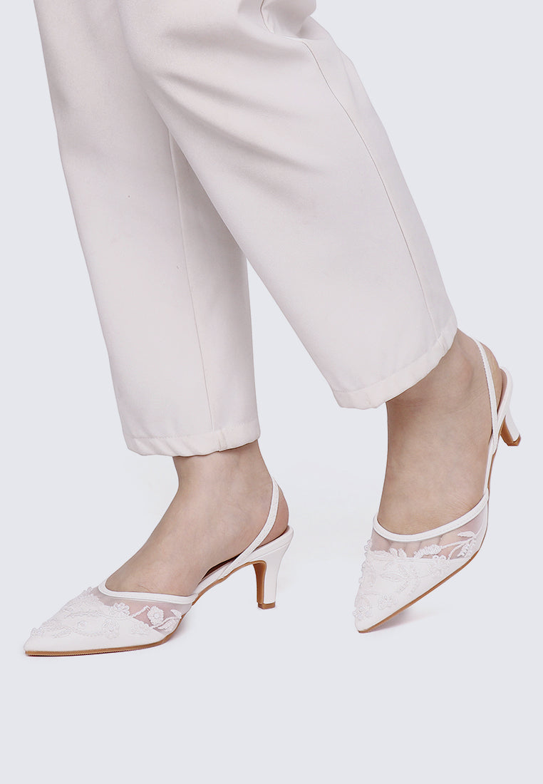 Elowen Comfy Heels In Ivory