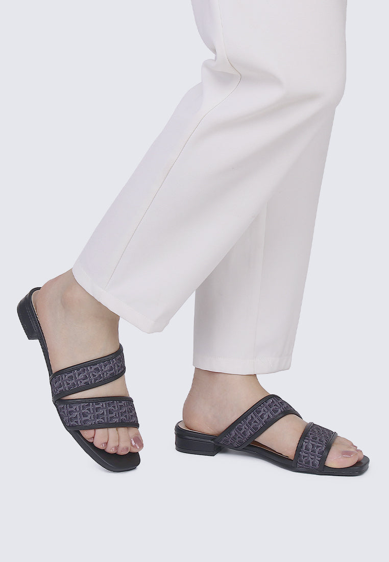 Myra Comfy Sandals In Black