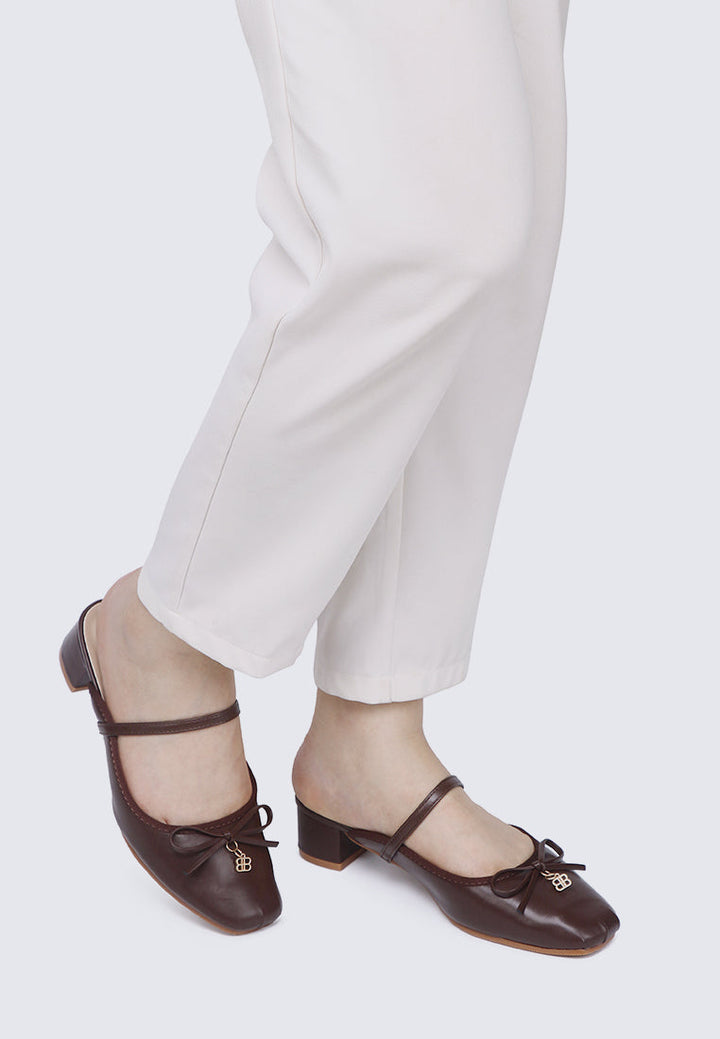 Cocoa Crème Comfy Heels In Espresso
