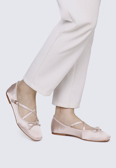 Erino Comfy Ballerina In Nude Pink
