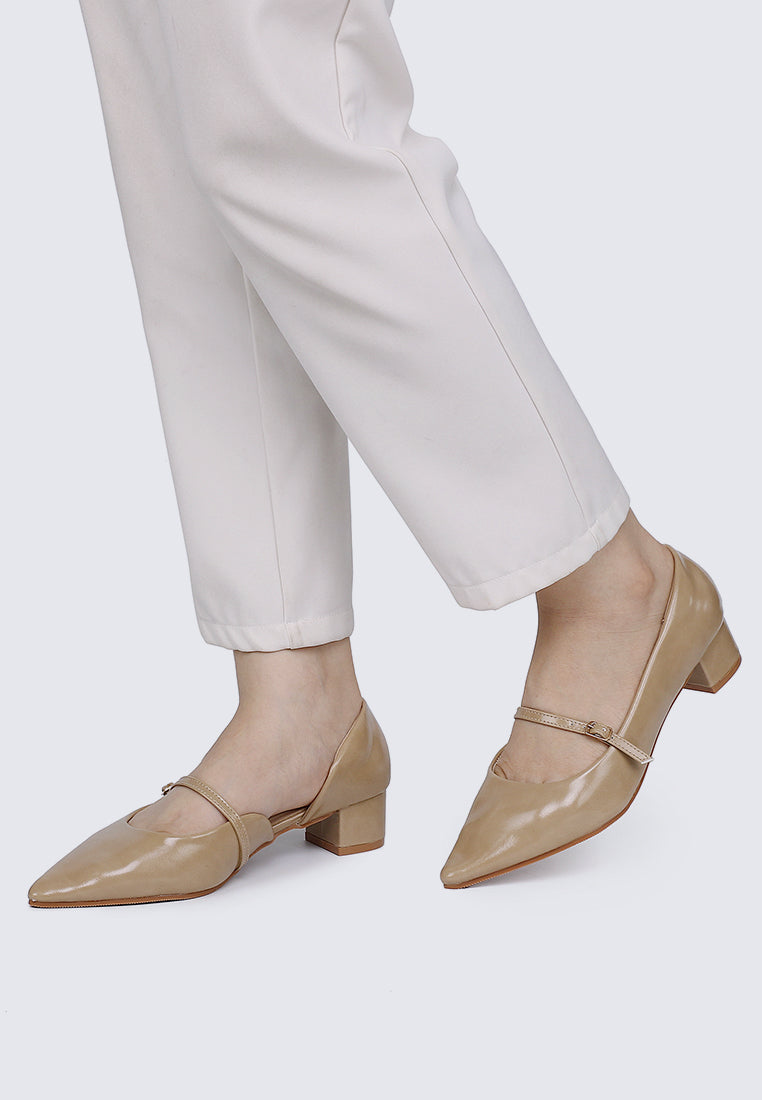 Catherine Ultra WideFit Comfy Heels In Almond