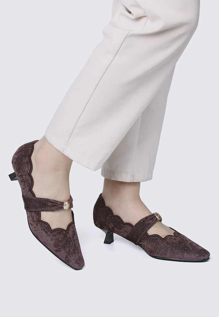 Sarah Comfy Heels In Charcoal