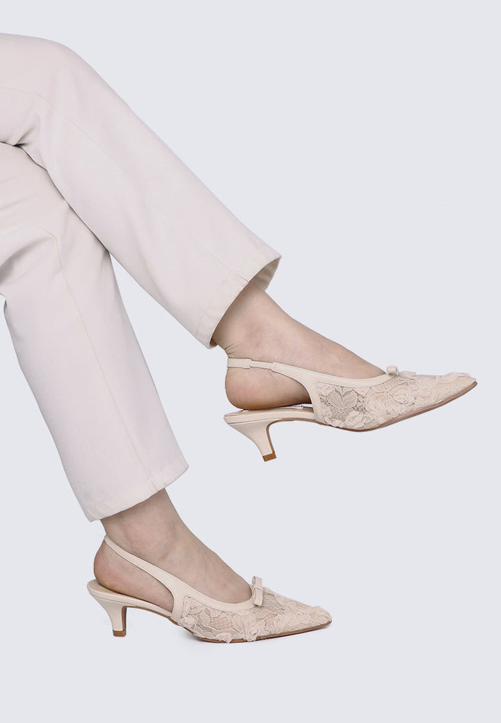 Cyanelle Comfy Heels In Nude