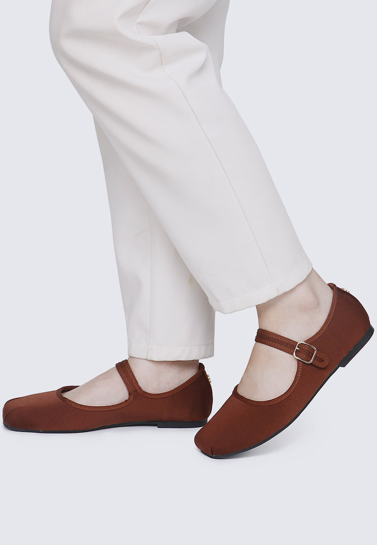 Faye FlexFit Comfy Ballerina In Espresso