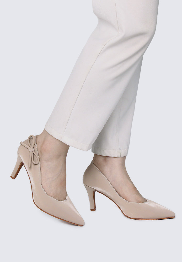 Misha Comfy Heels In Nude