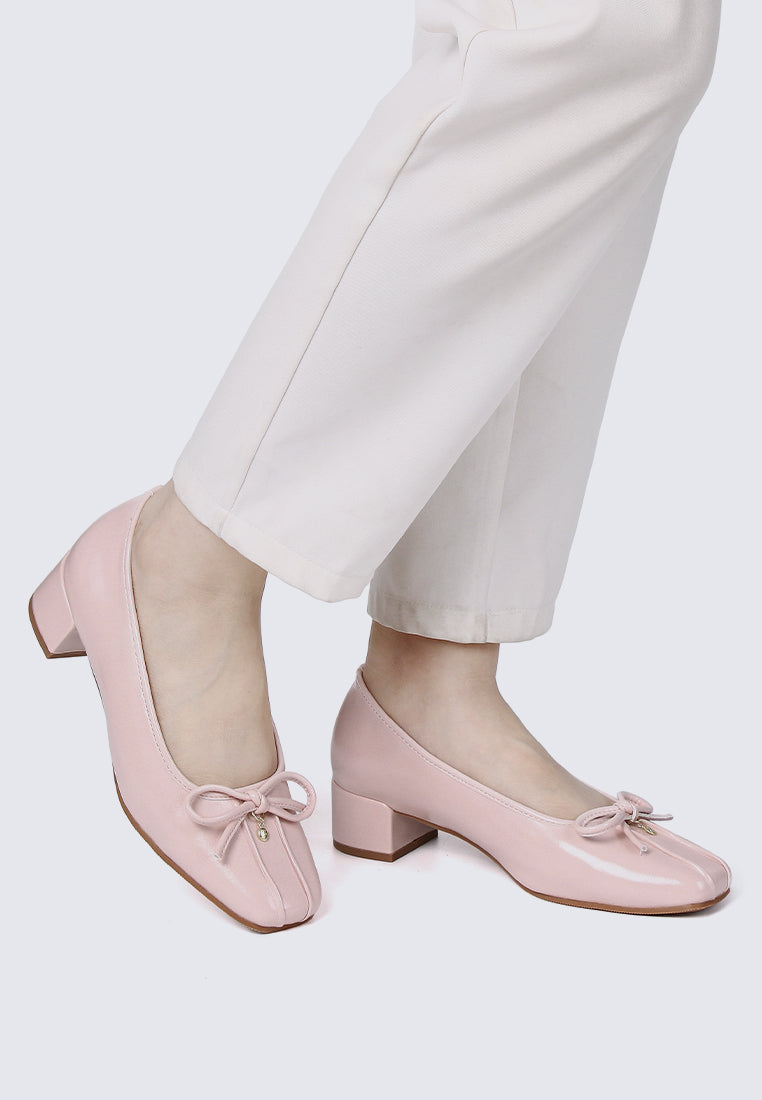 Estelle Comfy Heels In Pink