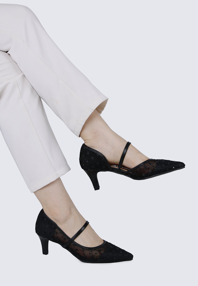 Rosmania Comfy Heels In Black