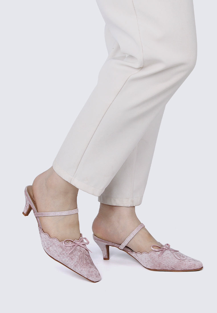 Lisbeth Comfy Heels In Pink