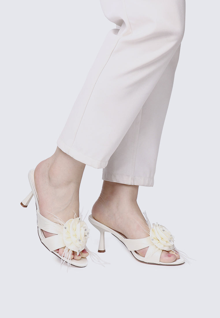Alira Comfy Heels In Ivory