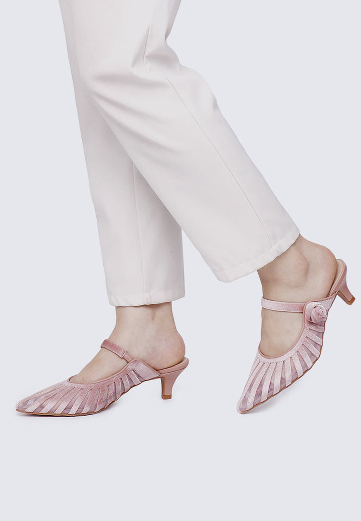 Fioren Comfy Heels In Rose Gold