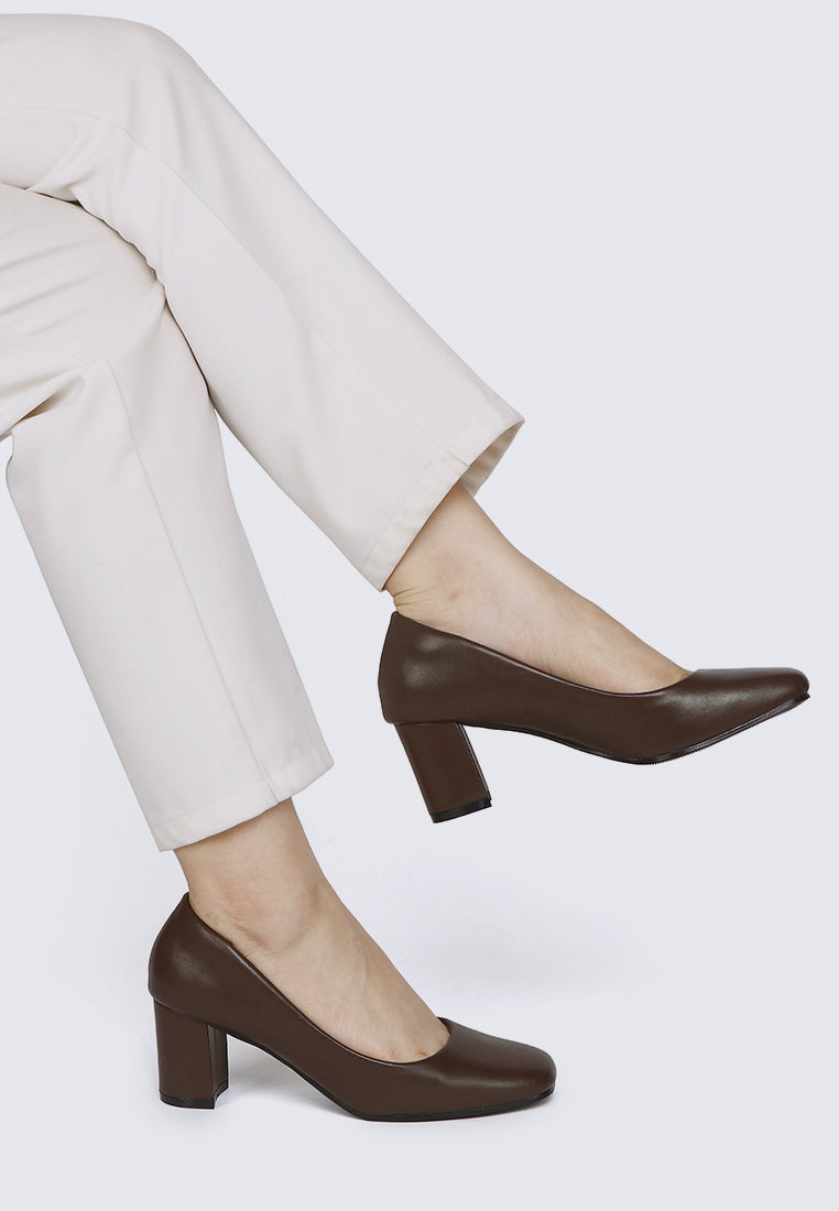 Pauline Comfy Heels In Espresso