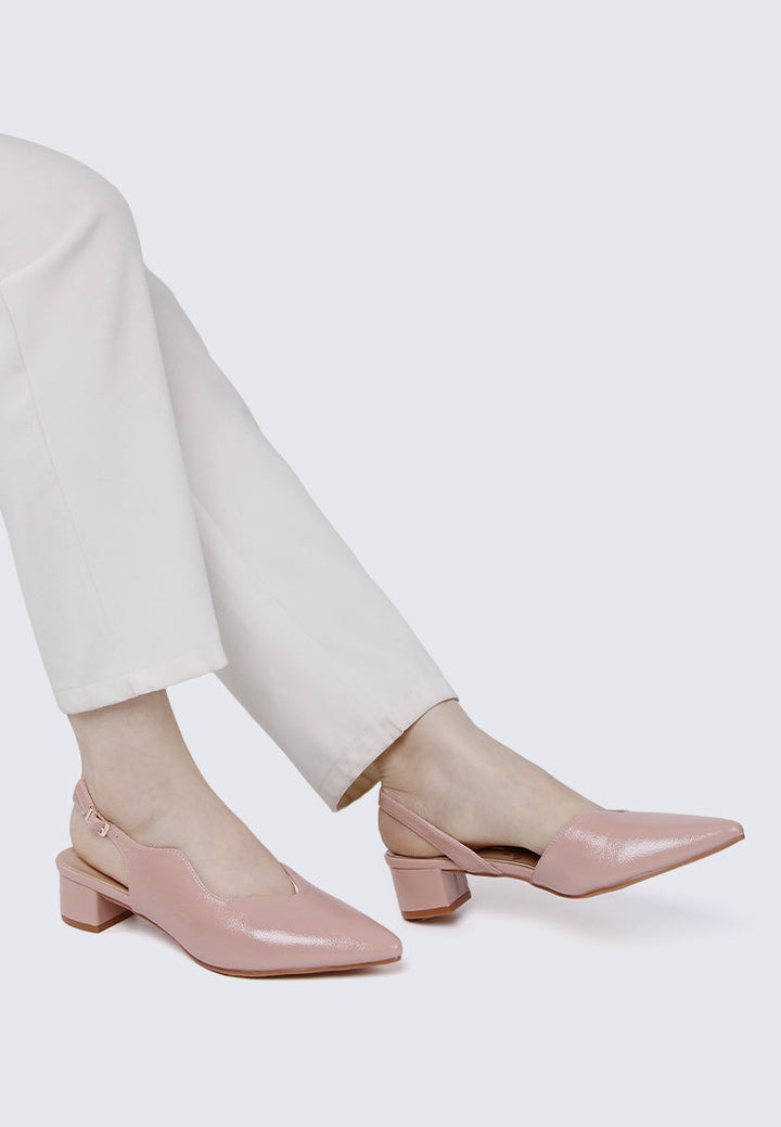 Linnea Ultra WideFit Comfy Heels In Nude Pink