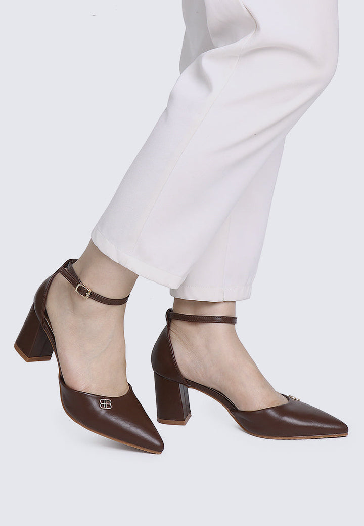 Mandy WideFit Comfy Heels In Espresso