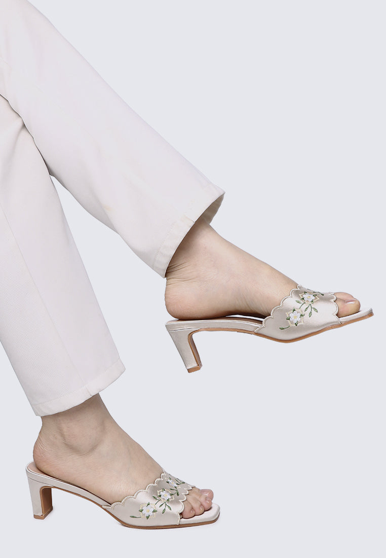 Katarina Comfy Heels In Champagne