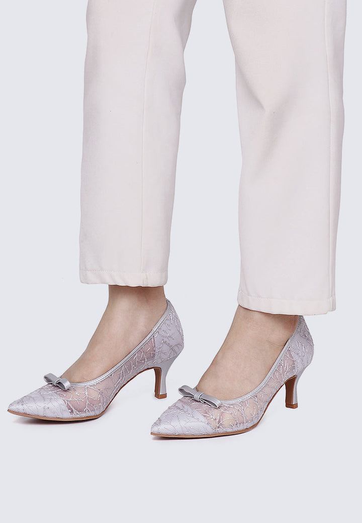 Bellisse Comfy Heels In Silver