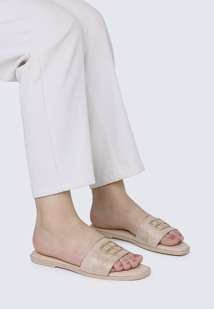 Ines Comfy Sandals In Almond