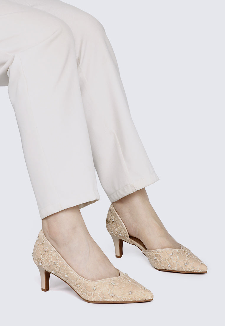 Kassia Comfy Heels In Nude