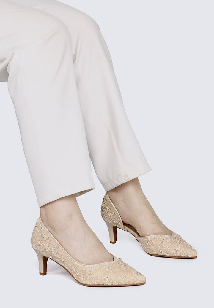Kassia Comfy Heels In Nude