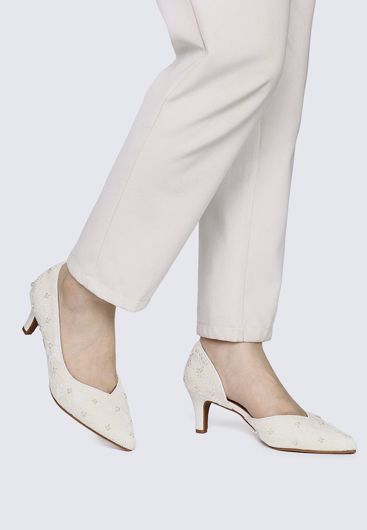 Kassia Comfy Heels In Ivory