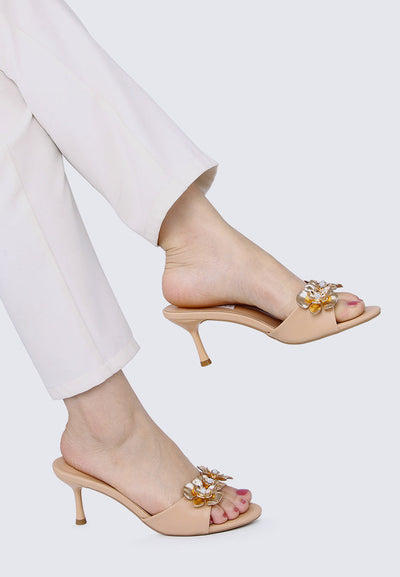 Blossom Comfy Heels In Nude