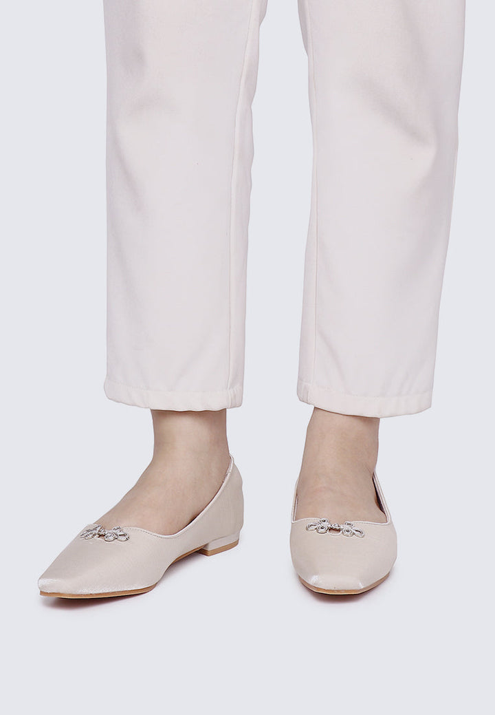 Anvera Comfy Ballerina In Champagne