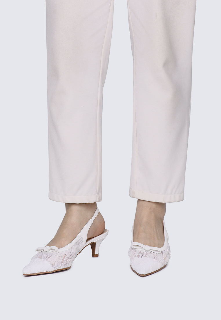 Cyanelle Comfy Heels In White