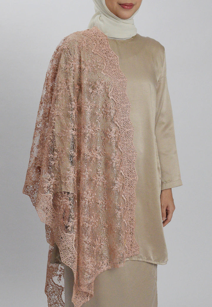 Sinaran Selendang Premium Scarves In Pink