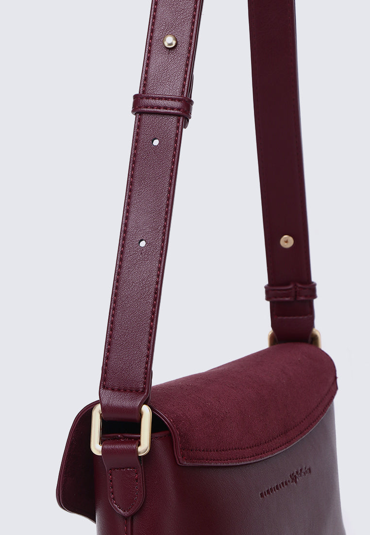 Mimpikita x My Ballerine Nara Shoulder Bag In Maroon