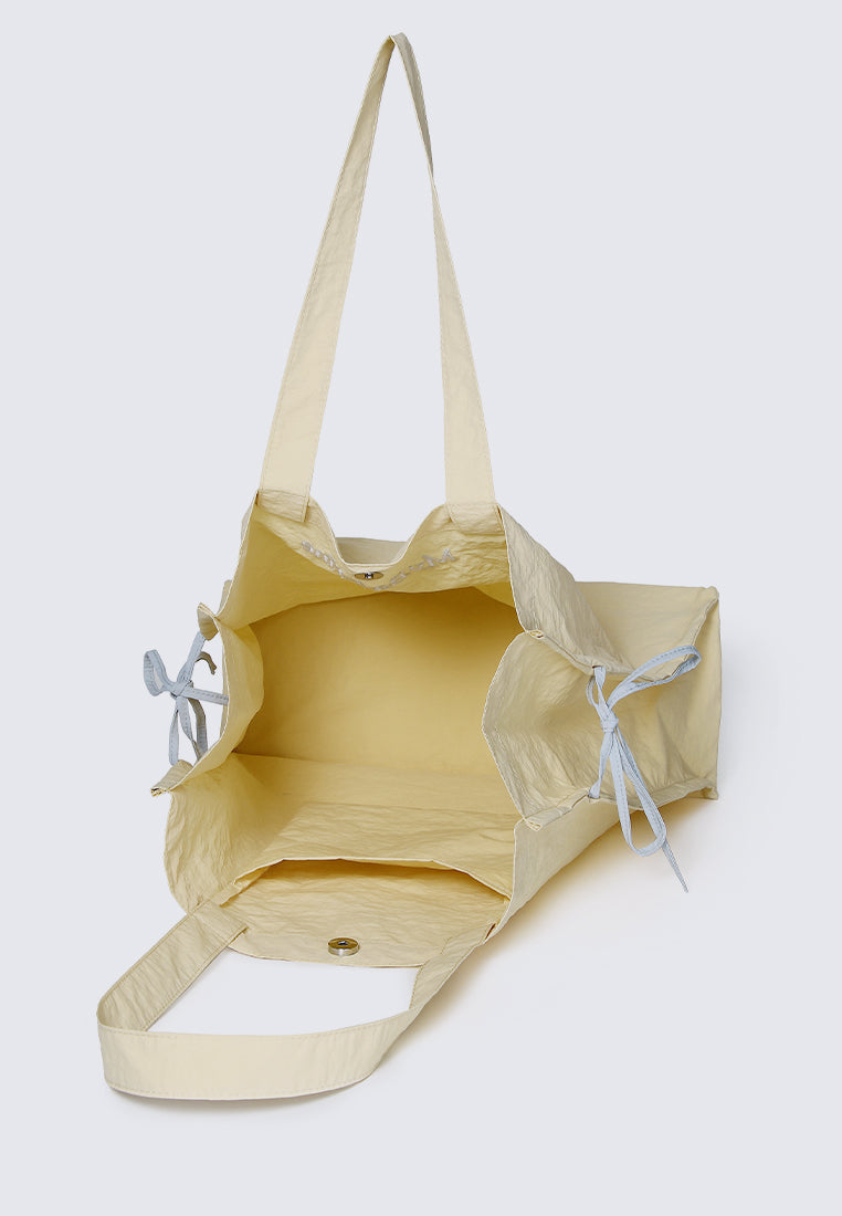 Sweet Bow Tote In Light Yellow