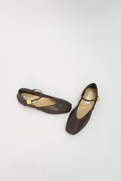 Pétale De Rose Comfy Ballerina In Espresso