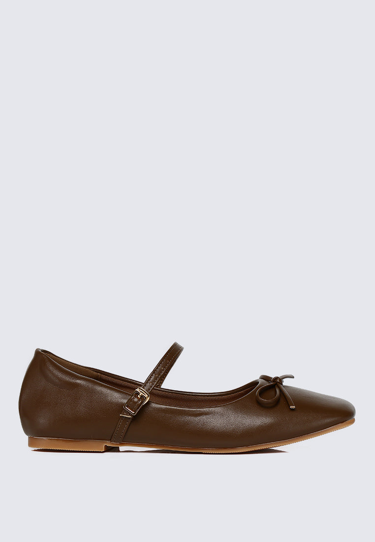 Nica Comfy Ballerina In Mocha Coffee